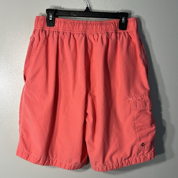 St. John’s Bay Men’s Swim Trunks Sz. Large in Pink w/ Elastic Waist - Picture 2 of 10